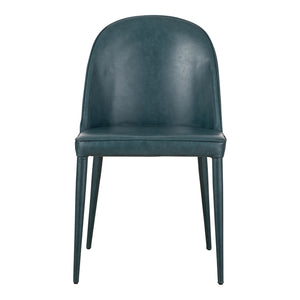 Burton Dining Chair Dark Teal Vegan Leather Set Of Two
