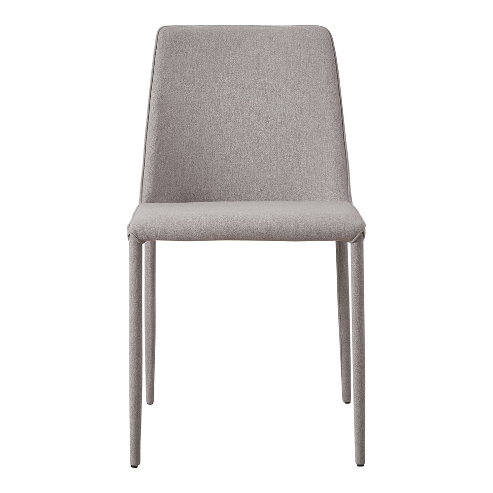 Nora Fabric Dining Chair Light Grey-Set Of Two