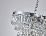 Bethel Chrome Chandelier in Metal & Crystal