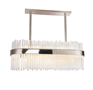 Bethel Chrome Chandelier in Metal & Glass