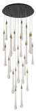 Bethel Gold LED Chandelier in Metal & Glass