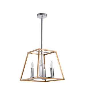 Bethel Elegant Gold & Chrome Metal Chandelier - Stylish Illumination for Any Room Décor