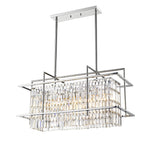 Bethel Chrome Chandelier in Metal & Crystal