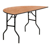 EE2984 Classic Commercial Grade Round Wood Folding Table