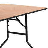 English Elm EE2993 Classic Commercial Grade Rectangular Wood Folding Table Natural EEV-17388