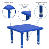 English Elm EE3007 Modern Commercial Grade Square Colorful Activity Table Blue EEV-17417