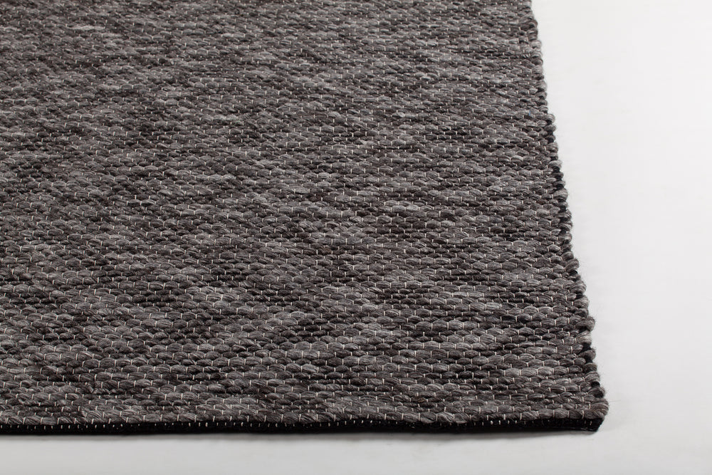Chandra Rugs Yvonne 65% Wool + 25% Viscose + 10% Cotton Hand-Woven Contemporary Rug Grey/Black 9' x 13'