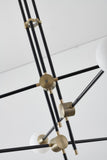 Bethel Black Chandelier in Metal & Glass