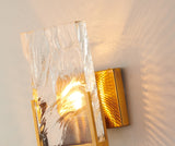 Bethel Gold Wall Sconce in Metal & Crystal