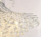 Bethel Chrome Chandelier in Metal & Crystal