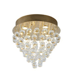 Bethel Gold Semi Flush Mount in Iron & Crystal