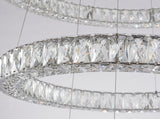 Bethel Chrome LED Chandelier in Metal & Crystal