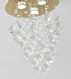 Bethel Gold Semi Flush Mount in Metal & Crystal