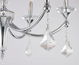 Bethel Chrome Chandelier in Iron & Crystal