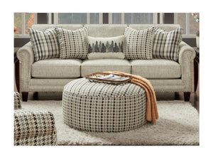 Fusion 140 Transitional Cocktail Ottoman 140 Haberdashery Flannel 