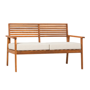 Walker Edison Zander Modern/Contemporary Modern Outdoor Zander Loveseat ZAN3MBRB