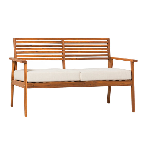 Walker Edison Zander Modern/Contemporary Modern Outdoor Zander Loveseat ZAN3MBRB