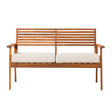 Walker Edison Zander Modern/Contemporary Modern Outdoor Zander Loveseat ZAN3MBRB