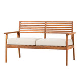 Walker Edison Zander Modern/Contemporary Modern Outdoor Zander Loveseat ZAN3MBRB