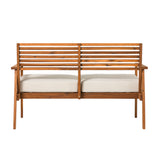 Walker Edison Zander Modern/Contemporary Modern Outdoor Zander Loveseat ZAN3MBRB