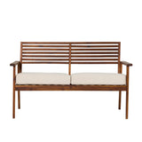 Walker Edison Zander Modern/Contemporary Modern Outdoor Zander Loveseat ZAN3MDBB