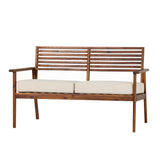 Walker Edison Zander Modern/Contemporary Modern Outdoor Zander Loveseat ZAN3MDBB