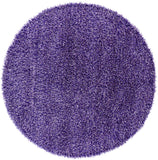 Chandra Rugs Zara 100% Polyester Hand-Woven Contemporary Rug Purple/Lavendar 7'9 Round