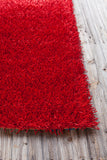 Chandra Rugs Zara 100% Polyester Hand-Woven Contemporary Rug Red 9' x 13'