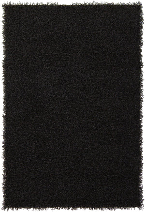 Chandra Rugs Zara 100% Polyester Hand-Woven Contemporary Rug Black 9' x 13'