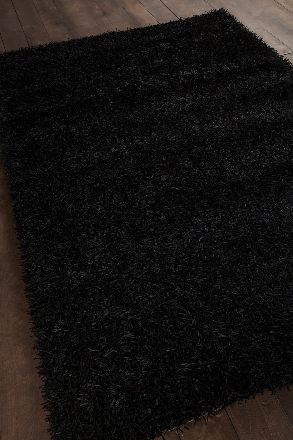 Chandra Rugs Zara 100% Polyester Hand-Woven Contemporary Rug Black 9' x 13'