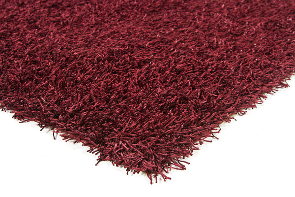 Chandra Rugs Zara 100% Polyester Hand-Woven Contemporary Rug Plum 9' x 13'