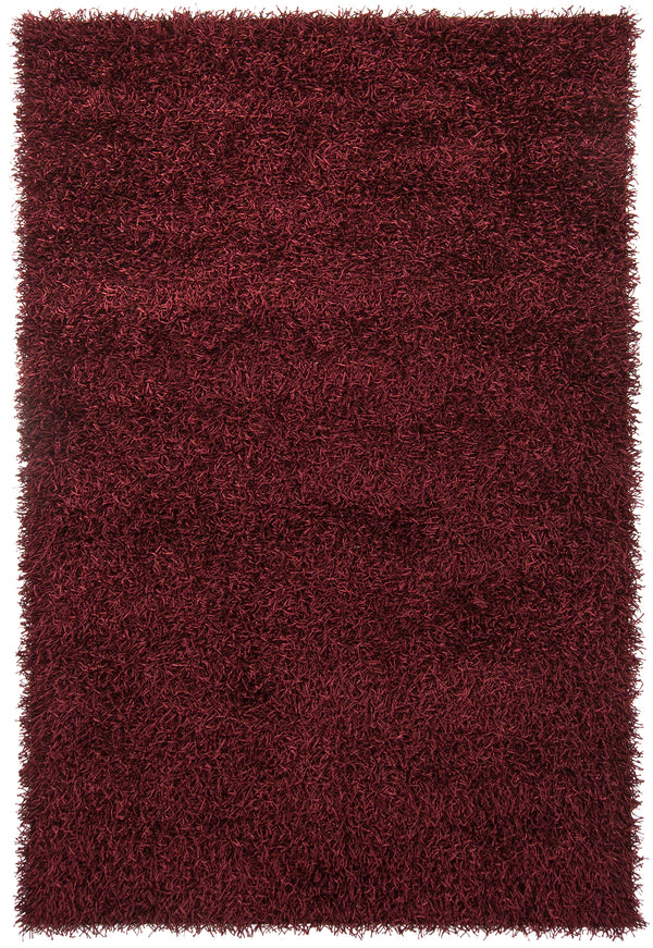 Chandra Rugs Zara 100% Polyester Hand-Woven Contemporary Rug Plum 9' x 13'
