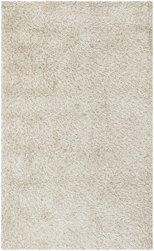 Chandra Rugs Zara 100% Polyester Hand-Woven Contemporary Rug White 9' x 13'