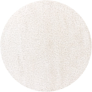 Chandra Rugs Zara 100% Polyester Hand-Woven Contemporary Rug White 7'9 Round