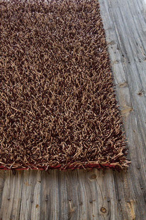 Chandra Rugs Zara 100% Polyester Hand-Woven Contemporary Rug Plum/Cream 9' x 13'