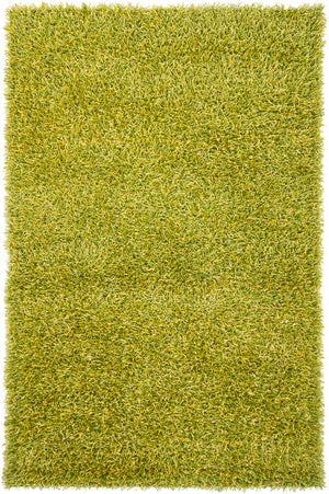 Chandra Rugs Zara 100% Polyester Hand-Woven Contemporary Rug Green/Yellow 9' x 13'