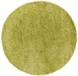 Chandra Rugs Zara 100% Polyester Hand-Woven Contemporary Rug Green/Yellow 7'9 Round