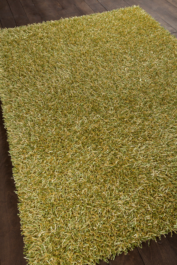 Chandra Rugs Zara 100% Polyester Hand-Woven Contemporary Rug Green/Yellow 9' x 13'