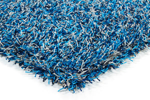 Chandra Rugs Zara 100% Polyester Hand-Woven Contemporary Rug Navy/Blue/Grey 9' x 13'