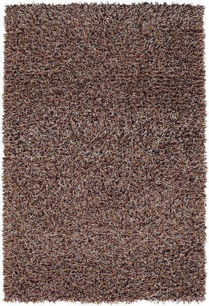 Chandra Rugs Zara 100% Polyester Hand-Woven Contemporary Rug Brown/Plum/Ivory 9' x 13'