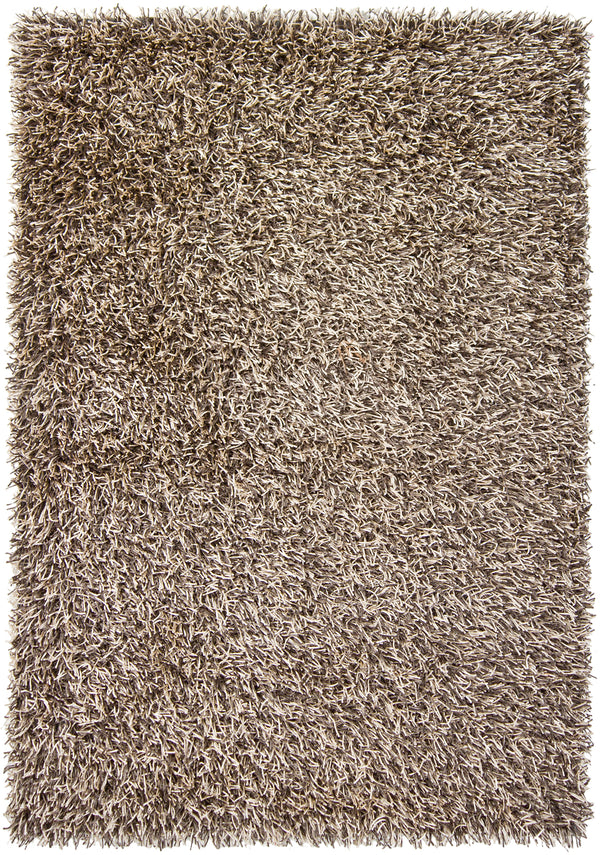 Chandra Rugs Zara 100% Polyester Hand-Woven Contemporary Rug Grey/Cream 9' x 13'
