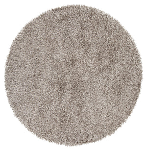 Chandra Rugs Zara 100% Polyester Hand-Woven Contemporary Rug Grey/Cream 7'9 Round