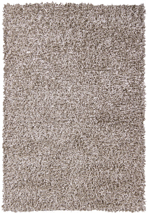 Chandra Rugs Zara 100% Polyester Hand-Woven Contemporary Rug Silver 9' x 13'
