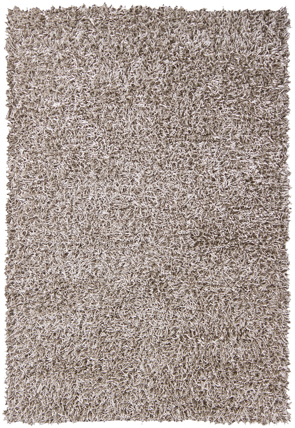 Chandra Rugs Zara 100% Polyester Hand-Woven Contemporary Rug Silver 9' x 13'