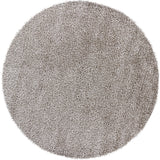 Chandra Rugs Zara 100% Polyester Hand-Woven Contemporary Rug Silver 7'9 Round