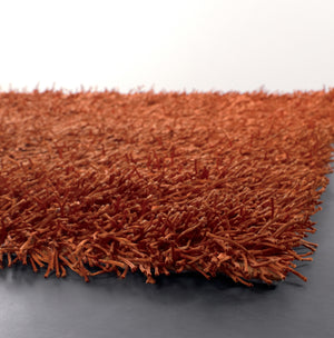 Chandra Rugs Zara 100% Polyester Hand-Woven Contemporary Rug Rust 9' x 13'