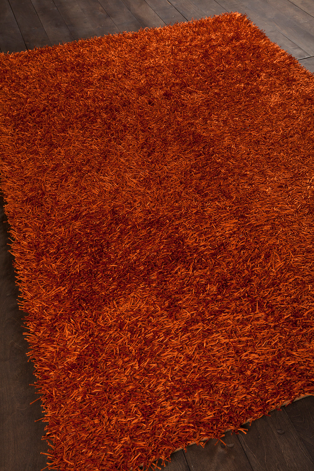 Chandra Rugs Zara 100% Polyester Hand-Woven Contemporary Rug Rust 9' x 13'