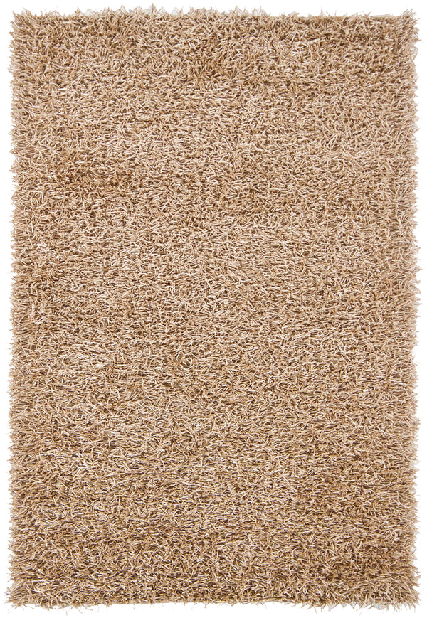 Chandra Rugs Zara 100% Polyester Hand-Woven Contemporary Rug Light Tan 9' x 13'