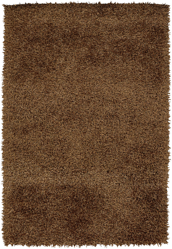 Chandra Rugs Zara 100% Polyester Hand-Woven Contemporary Rug Brown 9' x 13'