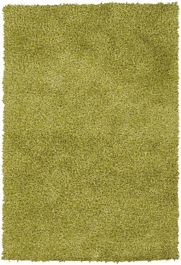 Chandra Rugs Zara 100% Polyester Hand-Woven Contemporary Rug Green 9' x 13'